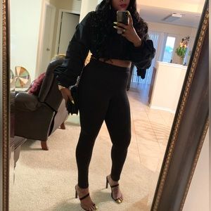 Black Scuba Material Matching Set